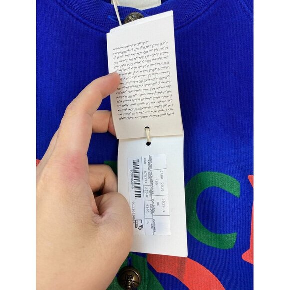 NWT Gucci Kids Logo Print cardigan In Blue Size 5 - Picture 8 of 10